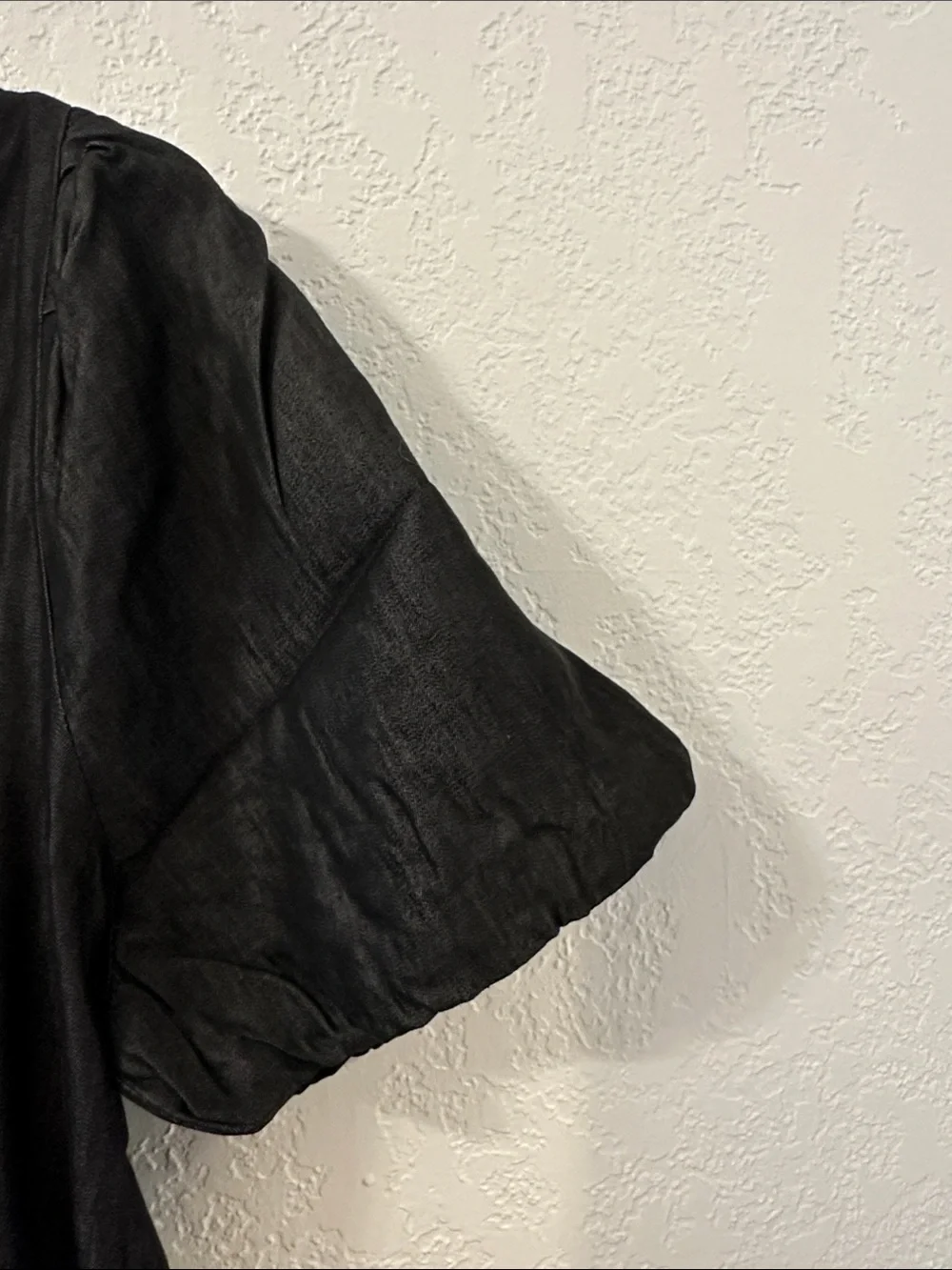 Elan Shimmery Charcoal Button-Up Shift Dress - Picture 3 of 5